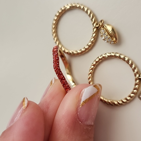 Swarovski Gold-plated shell rings set - Picture 3 of 8